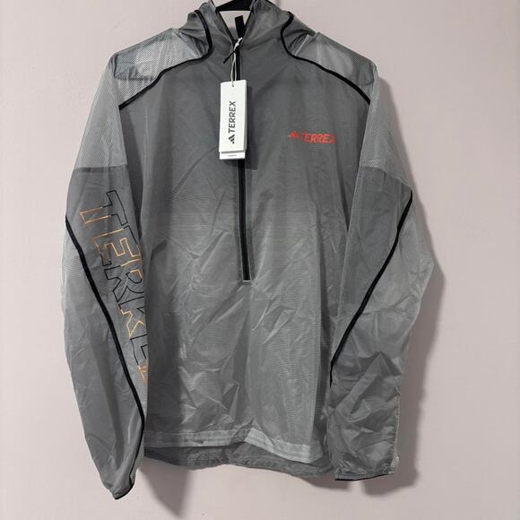 adidas Jackets & Blazers - Adidas terrex grey clear windbreaker
